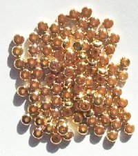 100 2x4mm Gold Plated Metal Rondelle Beads
